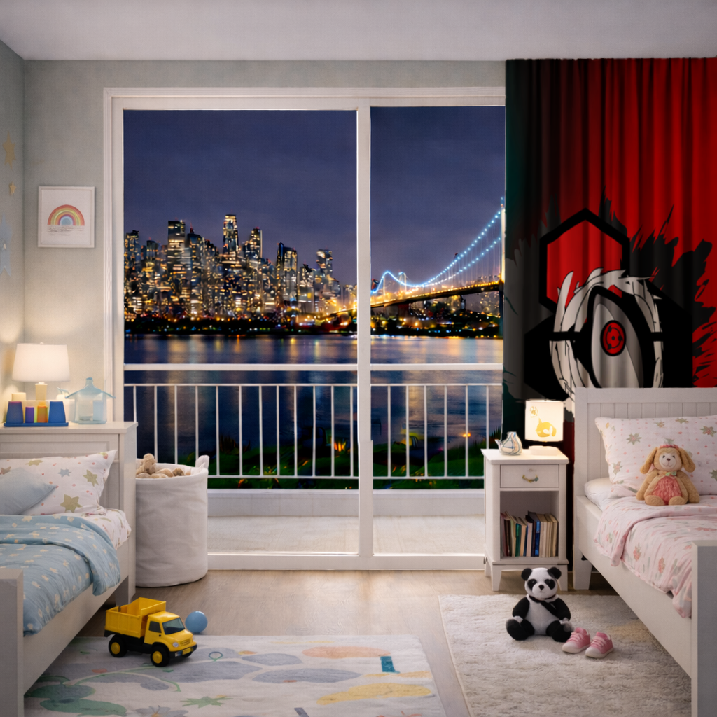 Mystic Red Eye Hexagon Drapes