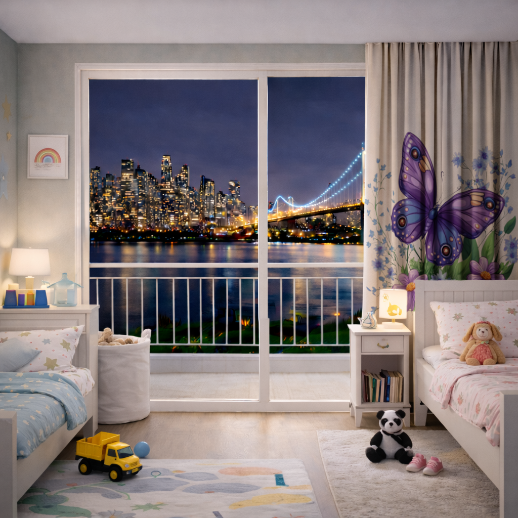 Cottagecore Purple Butterfly Floral 