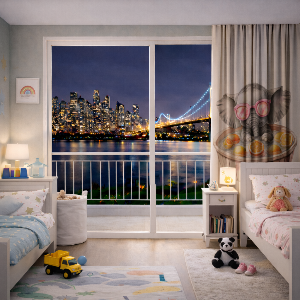 Baby Elephant in Pink Sunglasses Citrus Bath 