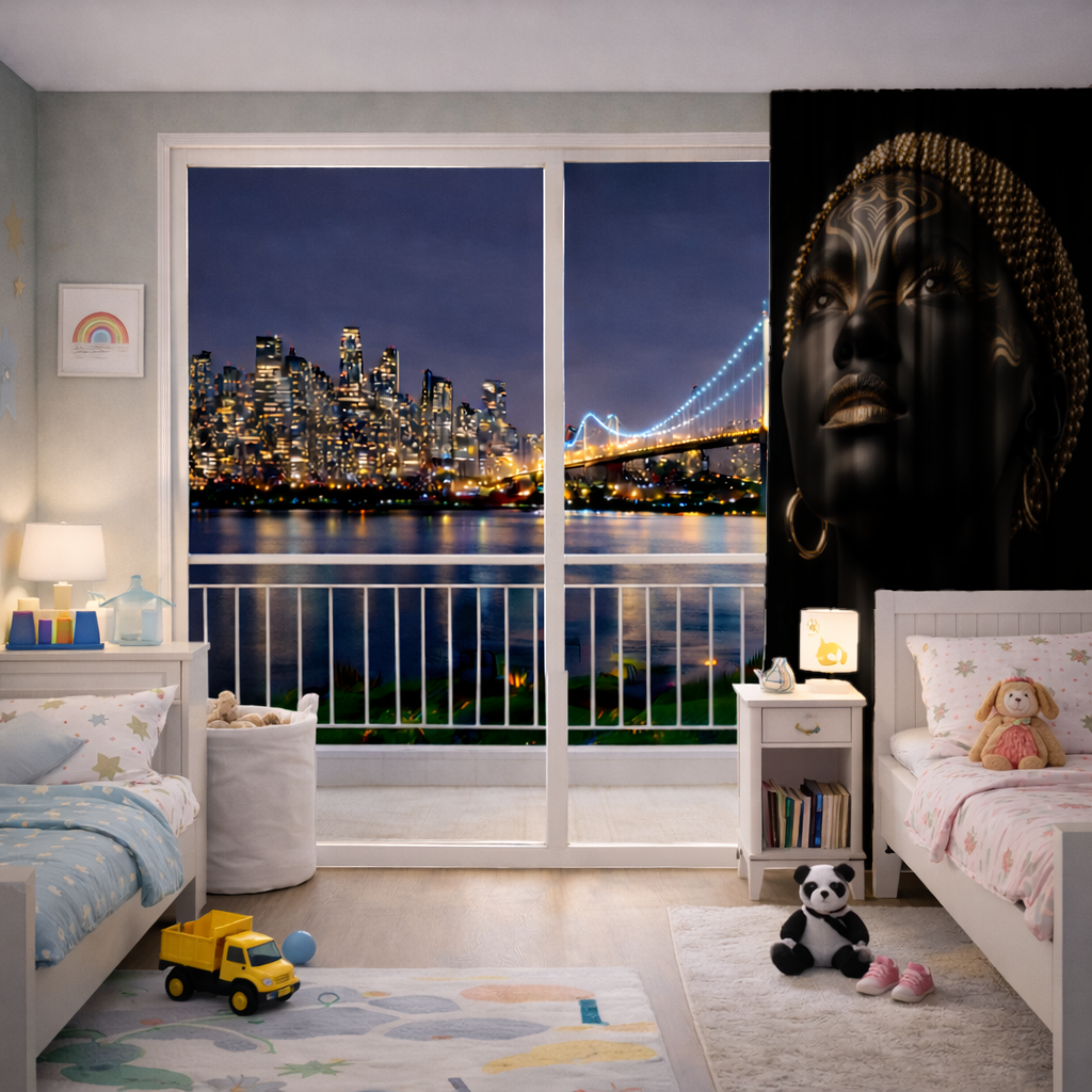 Gold Afrofuturistic Black Woman 