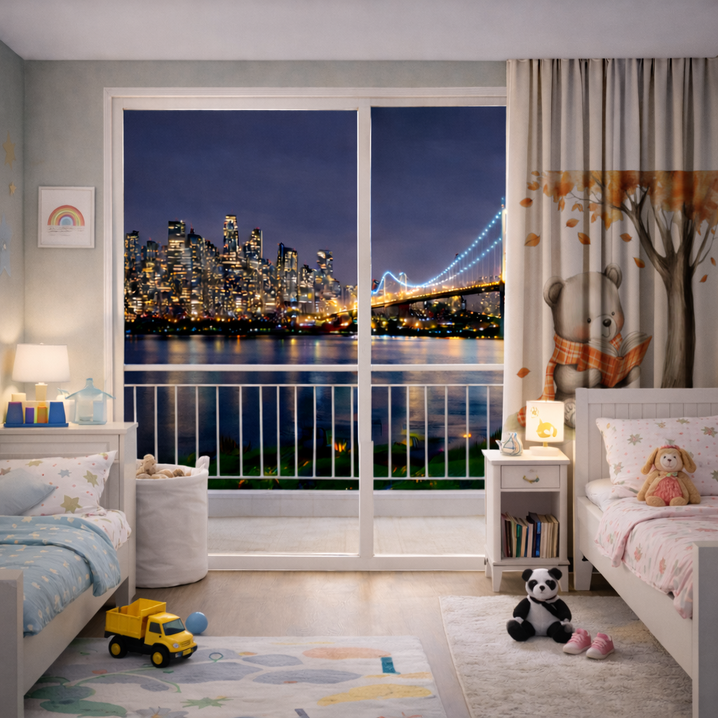 Reading Bear with Orange Scarf 