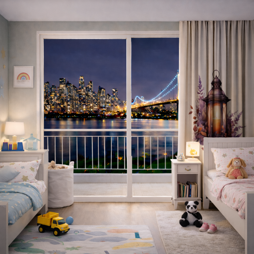 Cottagecore Lavender and Leaves Lantern Drapes