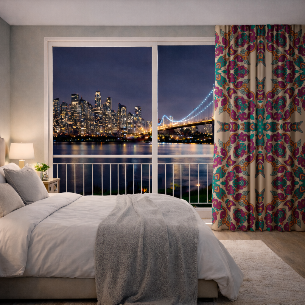 Colorful Oriental Symmetrical Mandala Pattern 