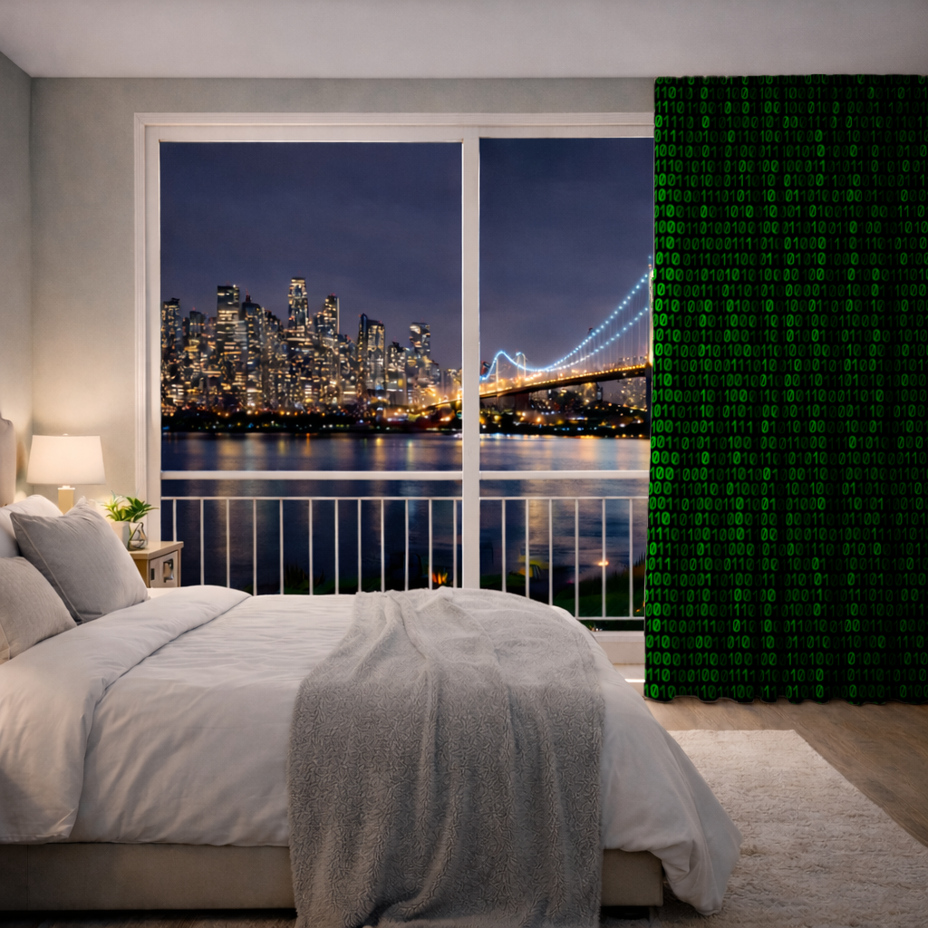 Matrix Style Digital Binary Code Background 