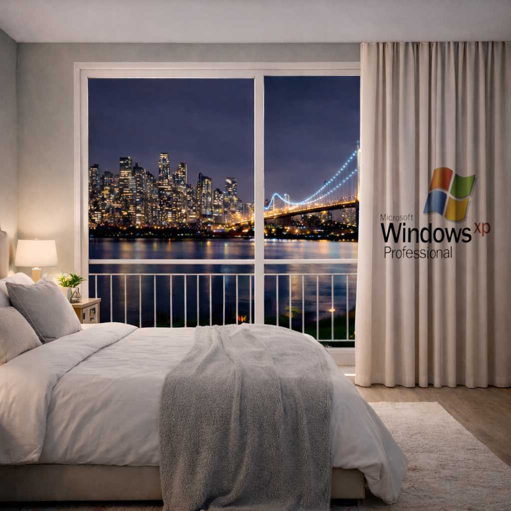 Digital Nostalgia Windows XP Iconic Logo 