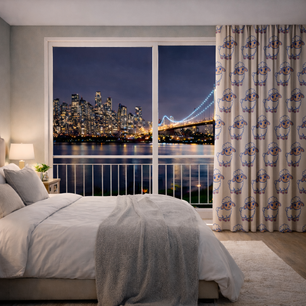 Cute Kawaii Lamb Drapes