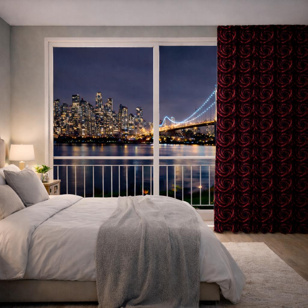 Uchiha Brothers Eternal Black Flames of Amaterasu Drapes