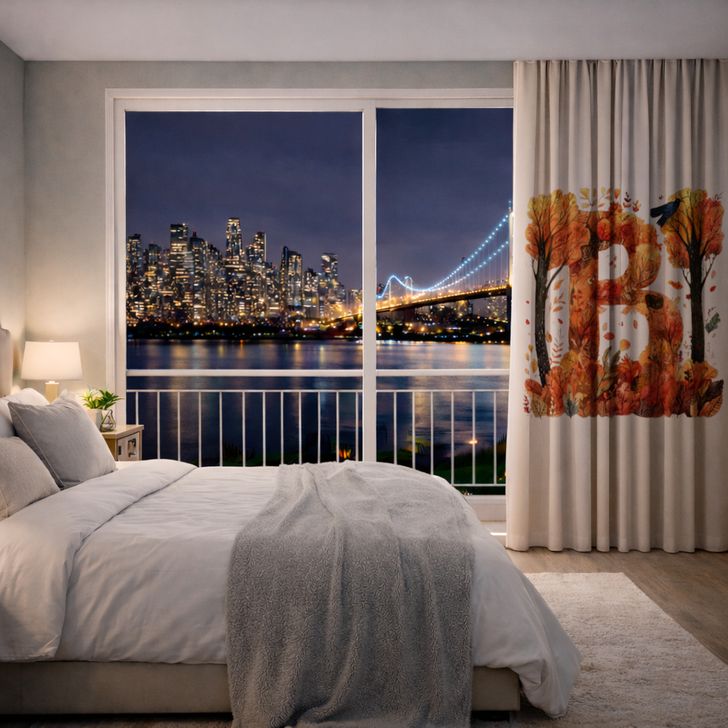 Fall Foliage Letter B Drapes