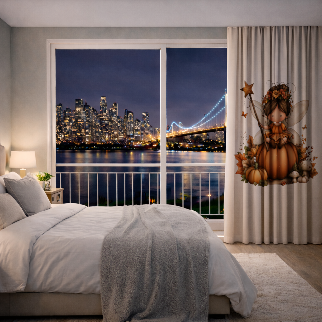 Sonbahar Balkabağı Perisi Fon Perde