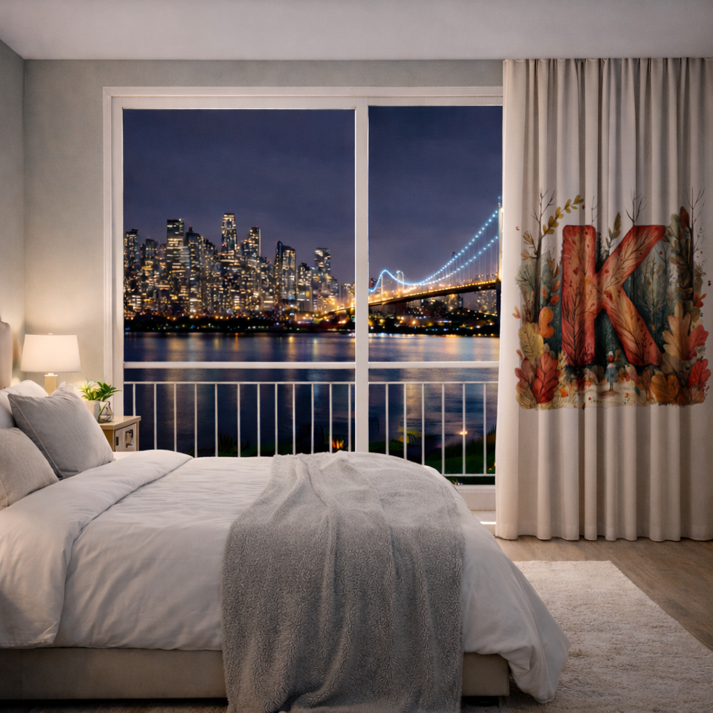 Sonbahar Ormanı K Harfi Fon Perde