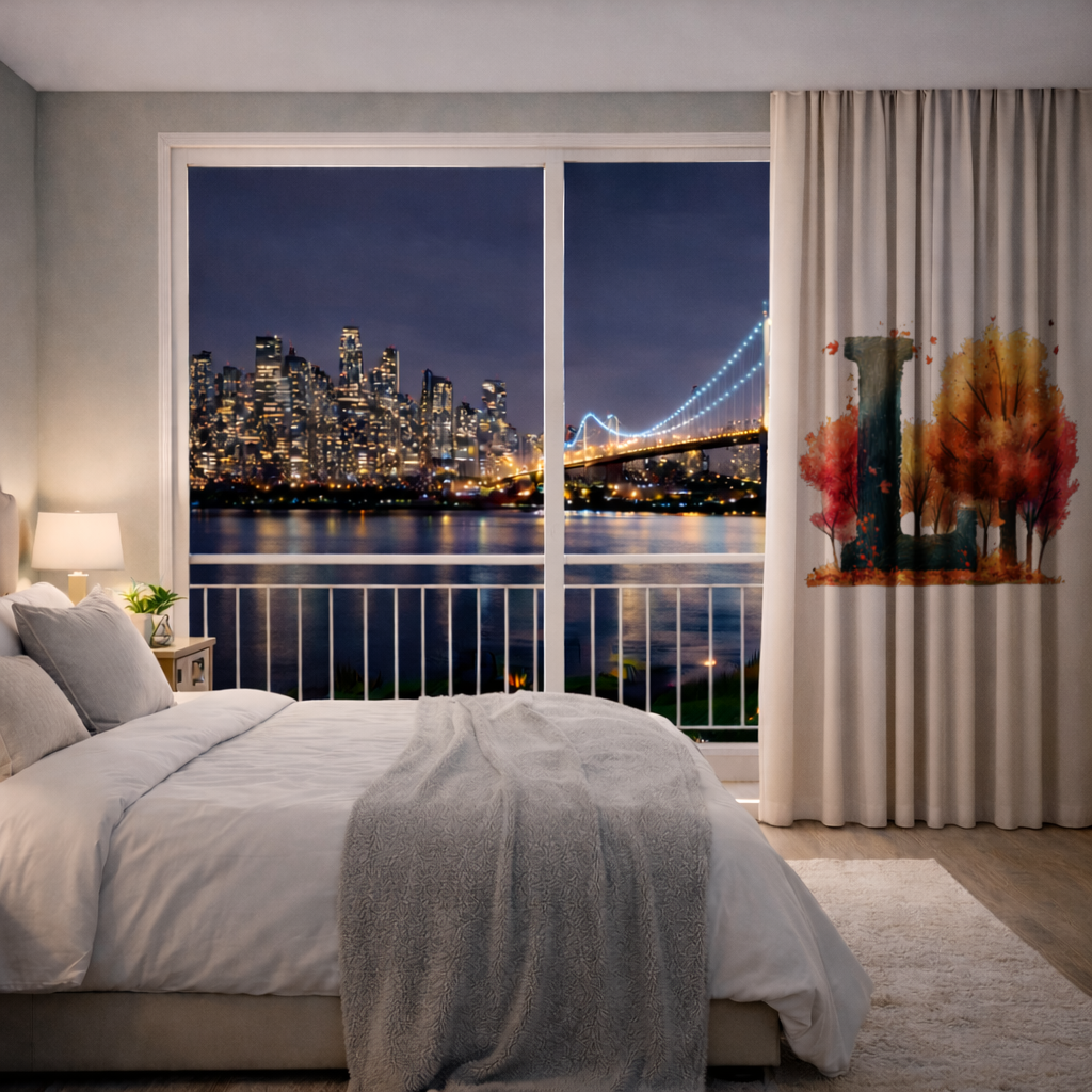 Autumn Forest Letter L Drapes