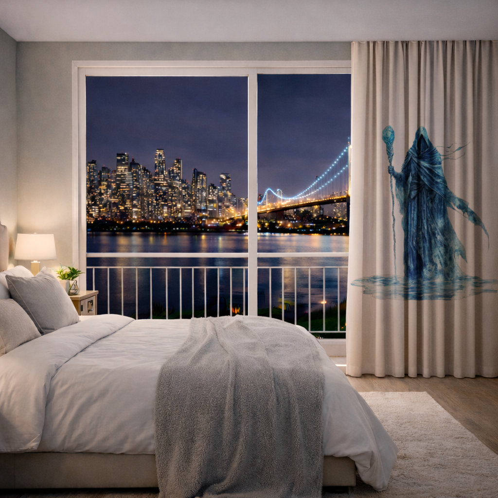 Mavi Buz Büyücüsü Kristal Asalı Karakter Fon Perde