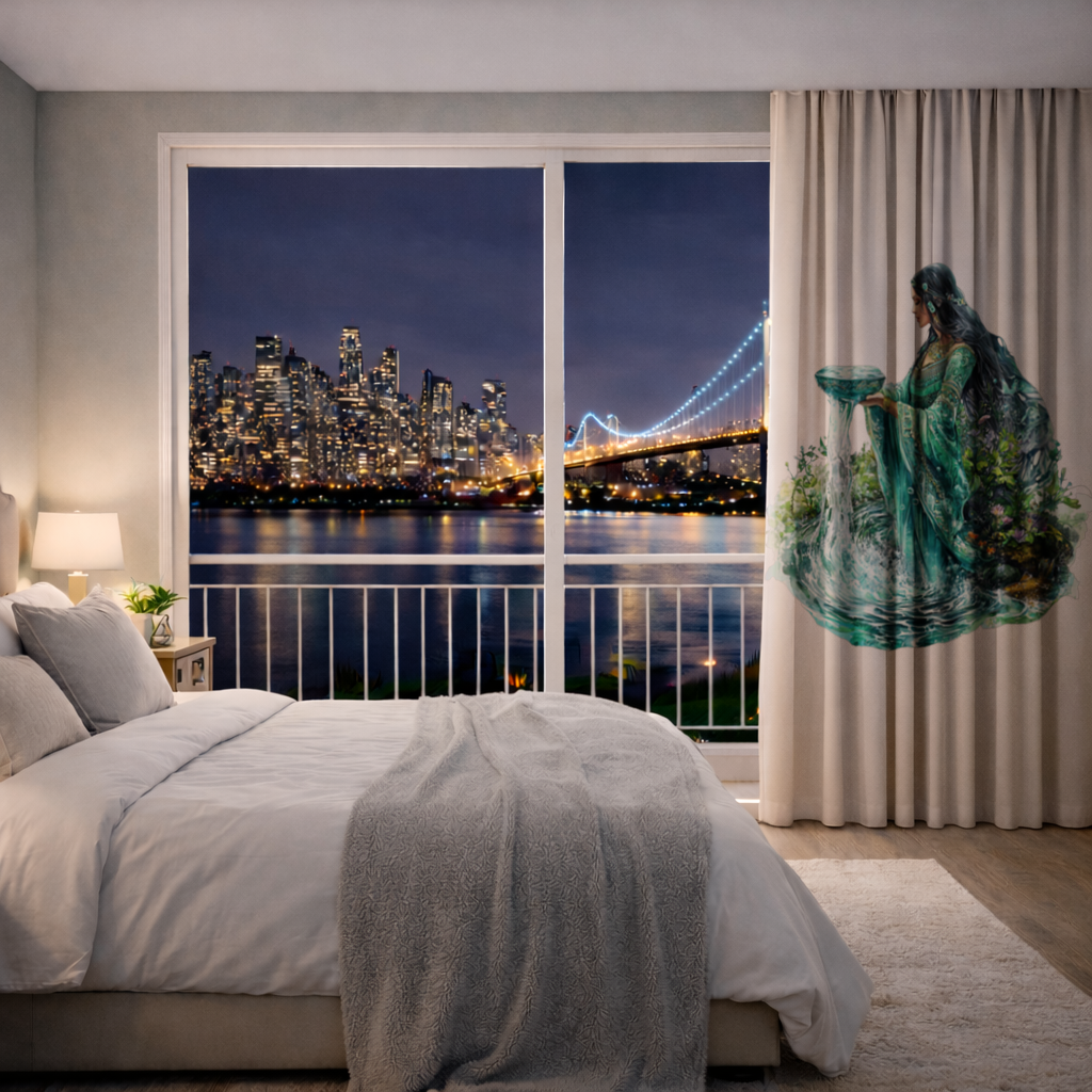 Efsunlu Su Tanrıçası Fon Perde