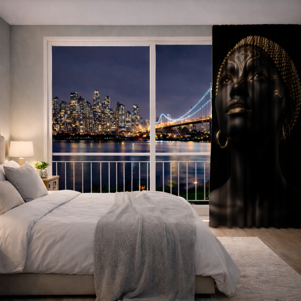 Gold Afrofuturistic Black Woman 