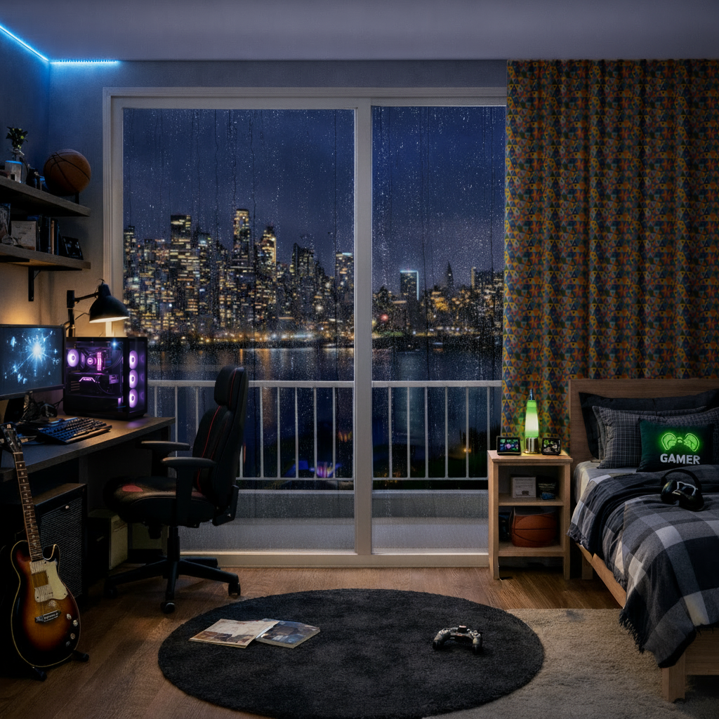 Rainbow triangle pattern Drapes