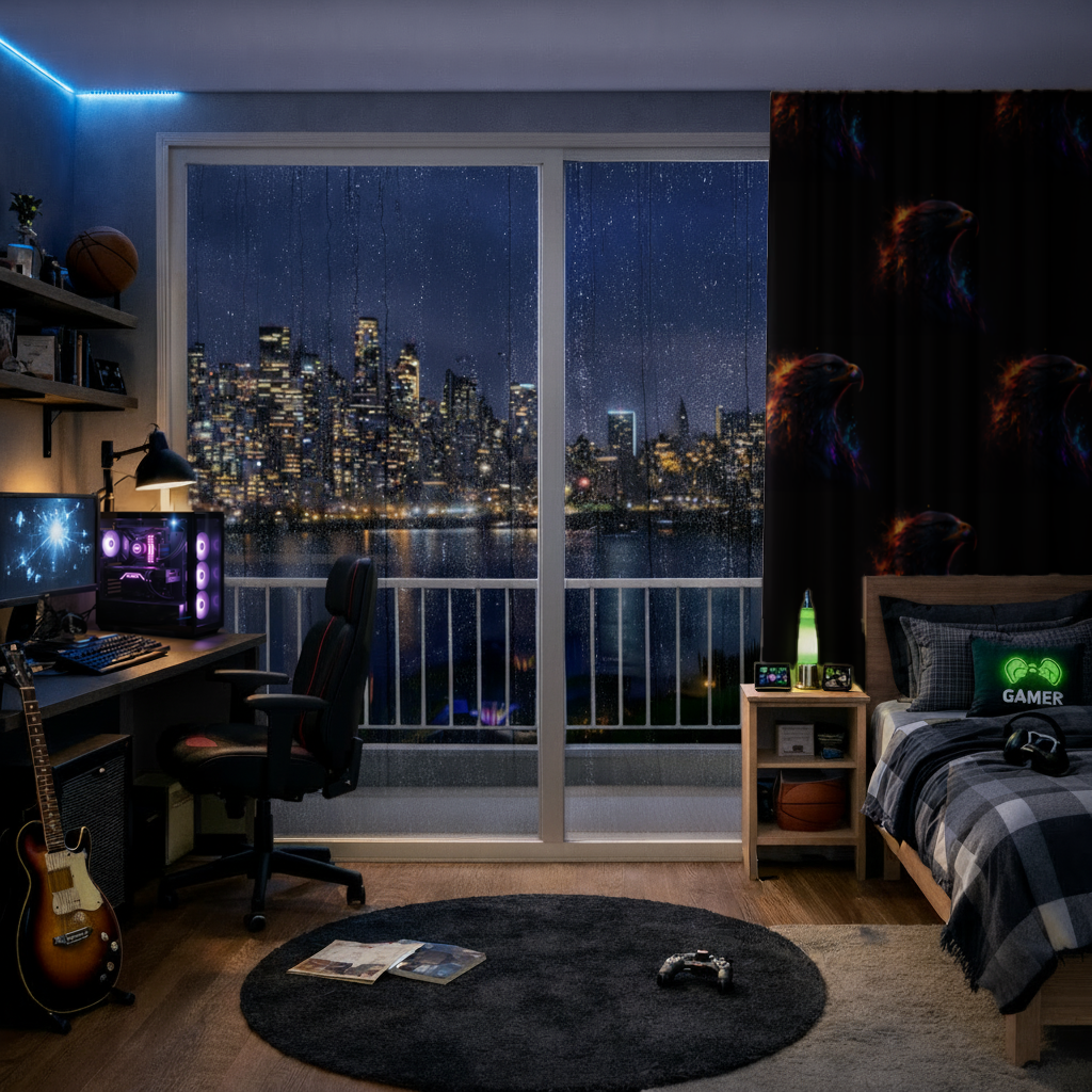 Eagle image  A symbol of strength and freedom. Drapes