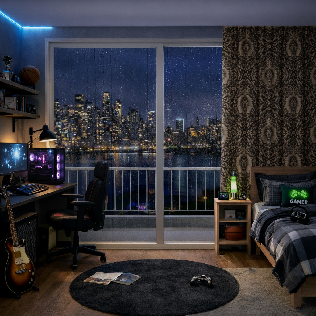 Classic Vintage Damask Floral Pattern Drapes