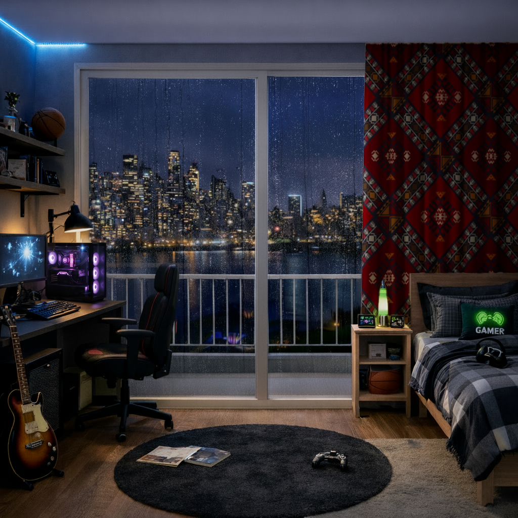 Traditional Kilim Pattern Motif Drapes