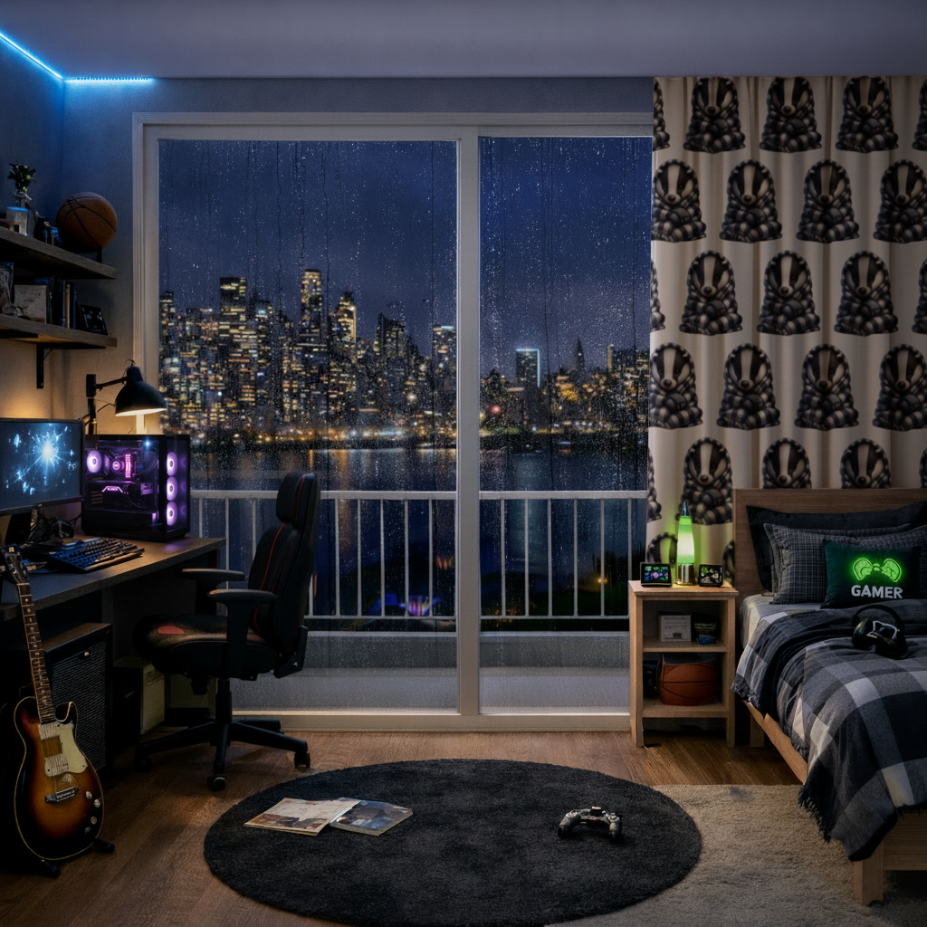 Cozy Baby Badger Wrapped in Blanket Drapes