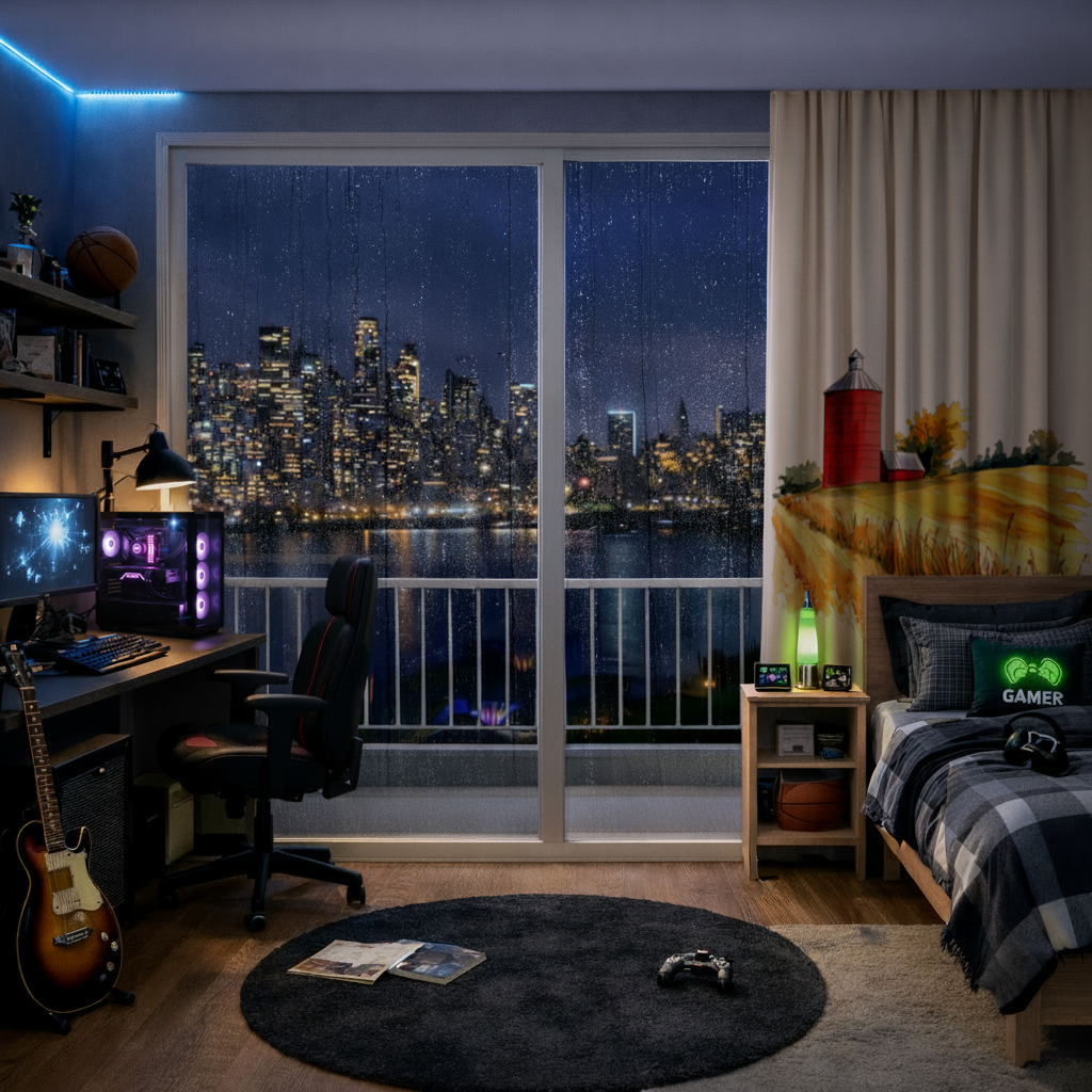 Red Farm Silo and Golden Wheat Field Drapes