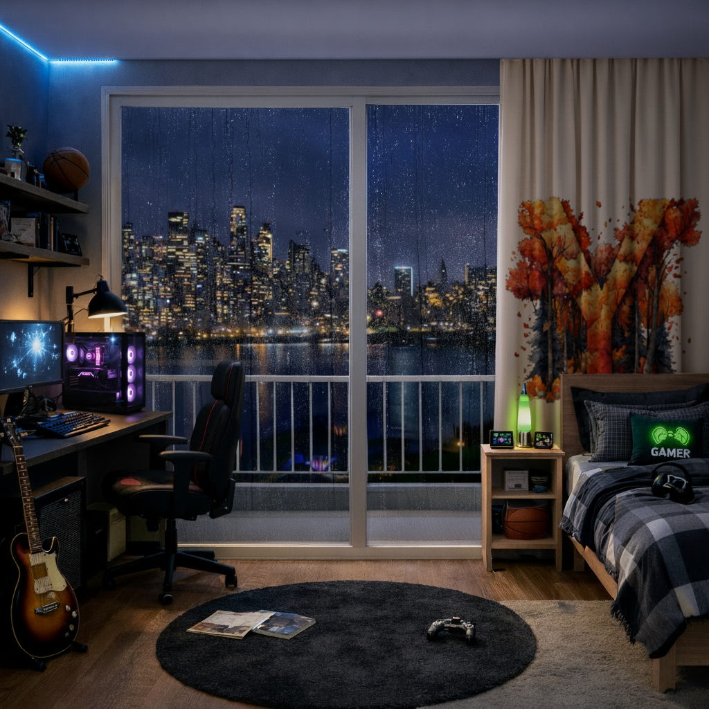 Autumn Forest Letter Y Drapes