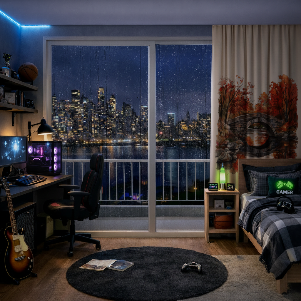 Sonbahar Taş Kemer Köprü ve Nehir Fon Perde