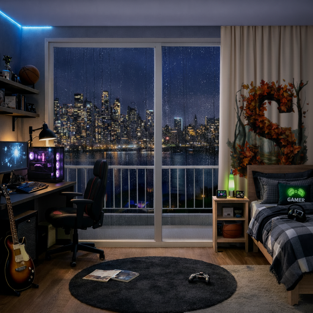 Autumn Maple Leaf Letter S 