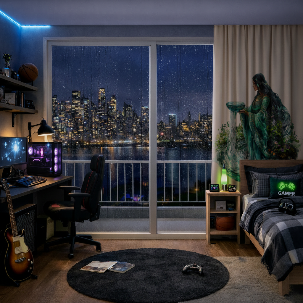 Efsunlu Su Tanrıçası Fon Perde