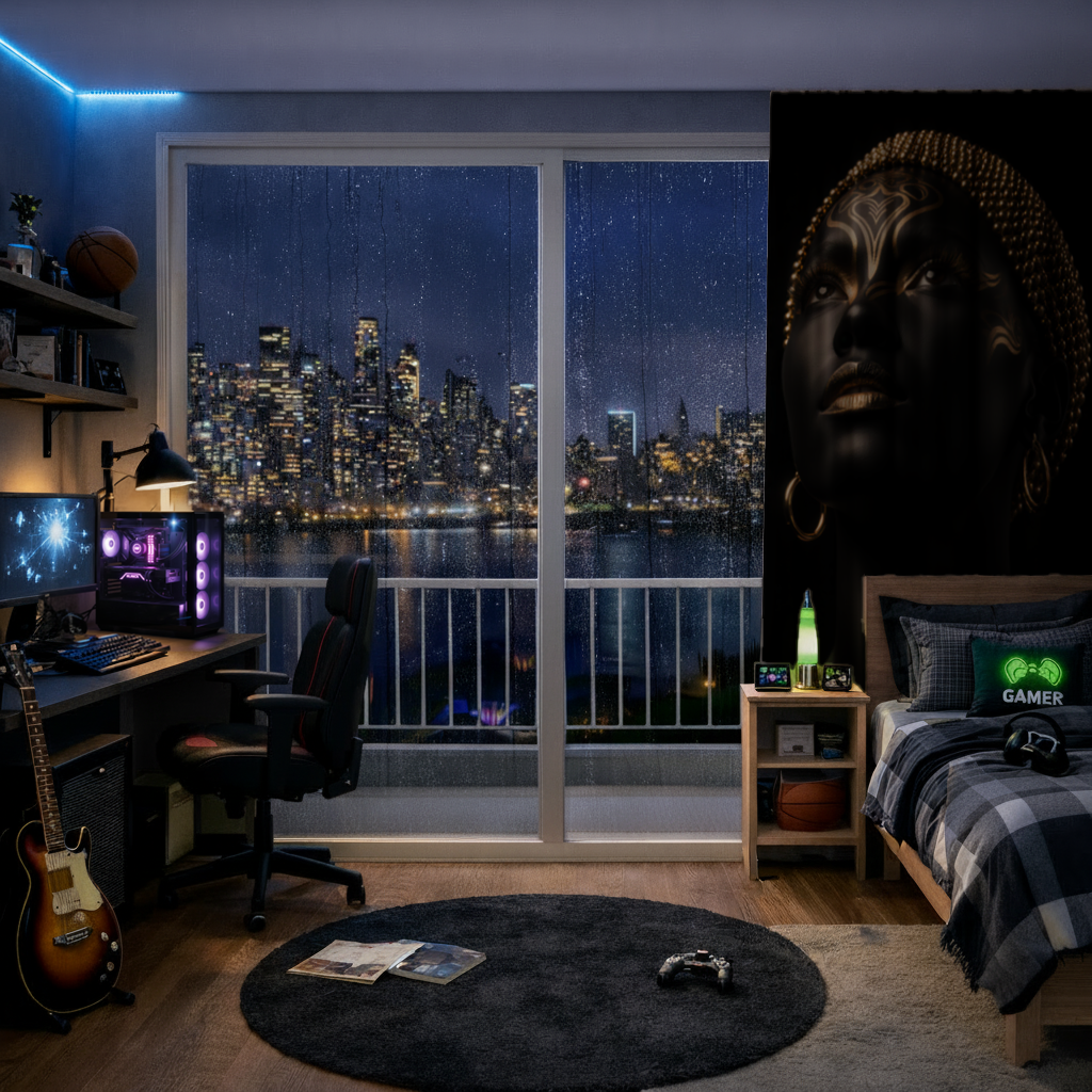 Gold Afrofuturistic Black Woman 