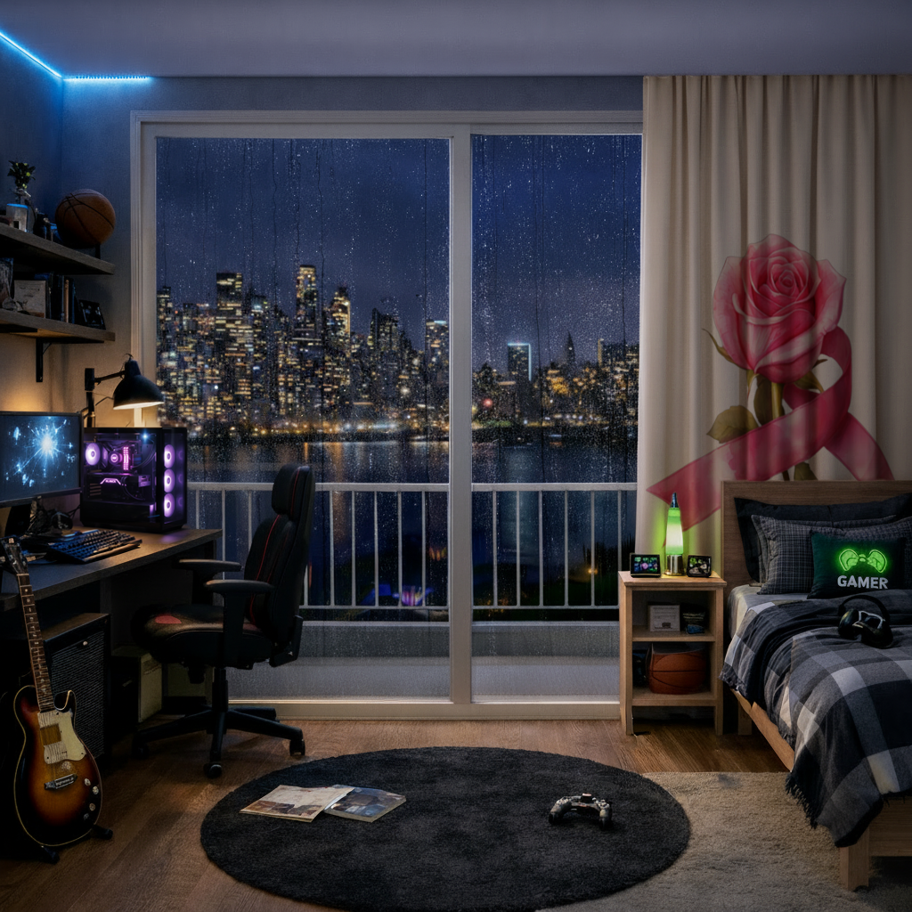 Breast Cancer Awareness Pink Rose 