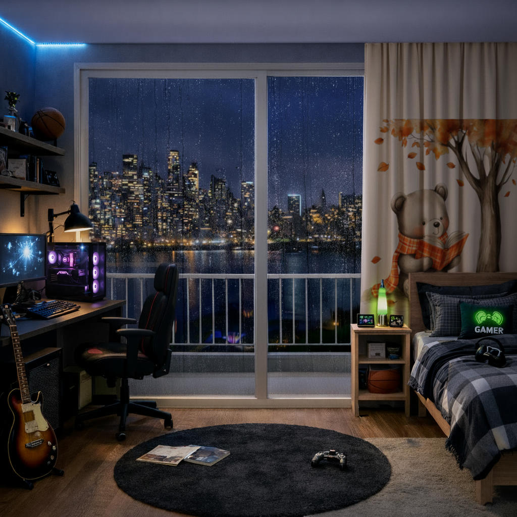 Reading Bear with Orange Scarf 