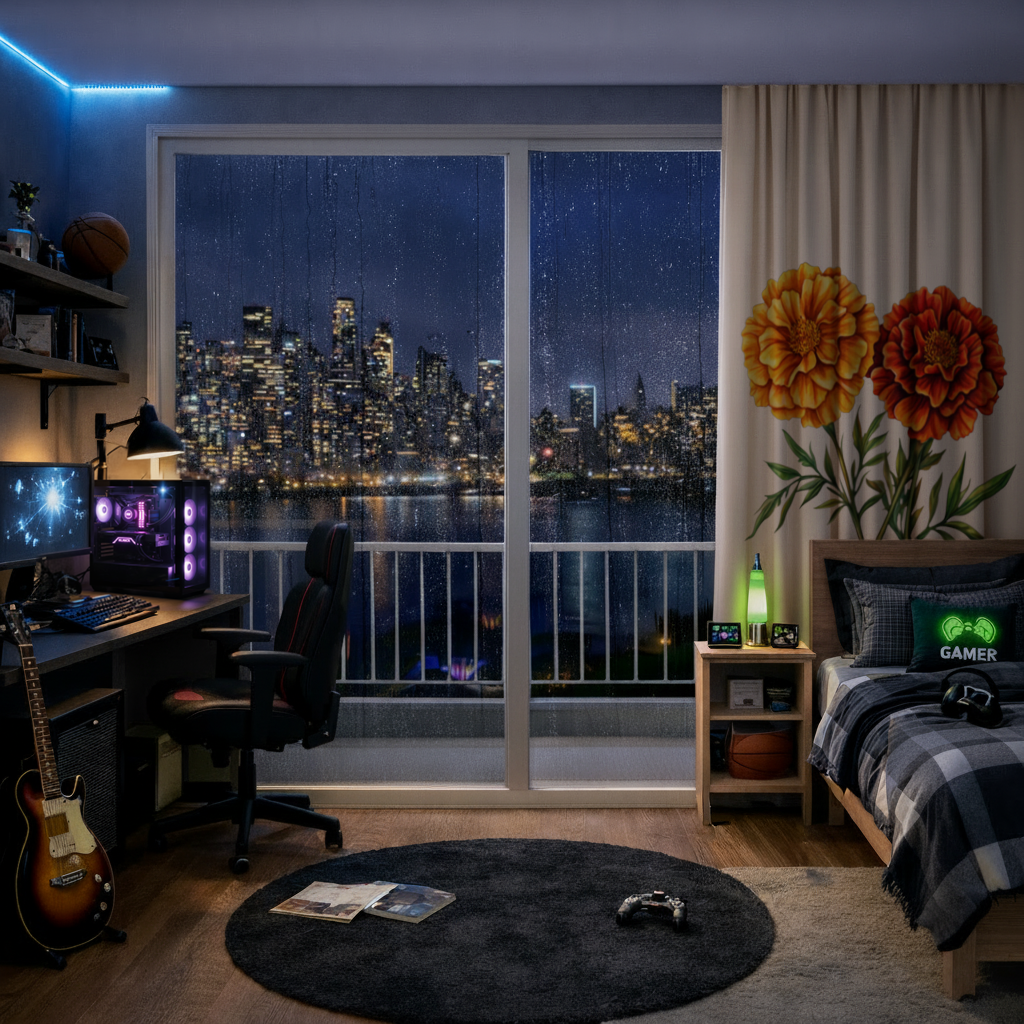 Botanical Yellow Orange Marigold 