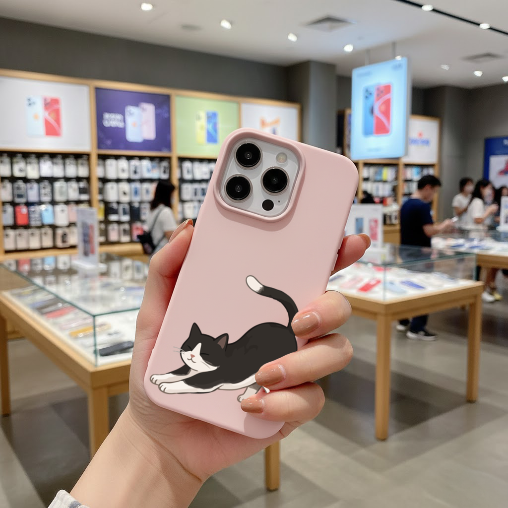 Stretching Tuxedo Cat iPhone 16 Pro Max Case