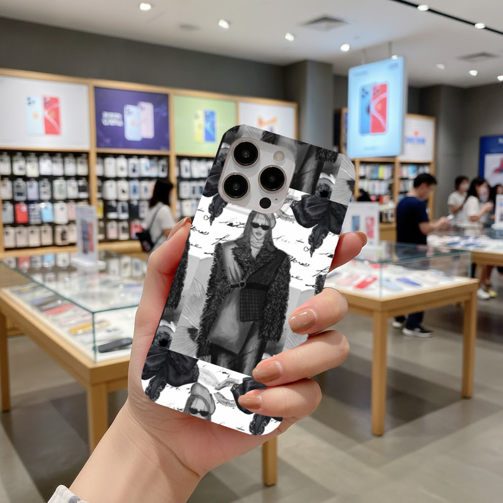 Black  White Illustration iPhone 16 Pro Max Kılıfı