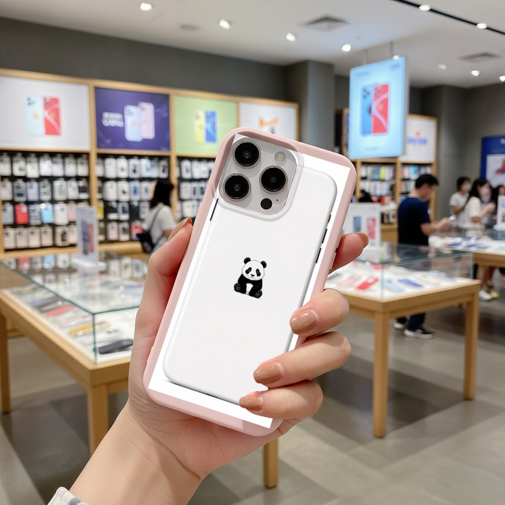 Minimalist Panda Phone Case iPhone 16 Pro Max Case