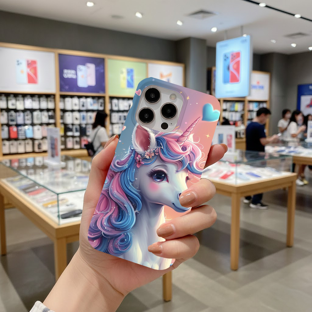 Pastel Kawaii Unicorn Wallpaper iPhone 16 Pro Max Case