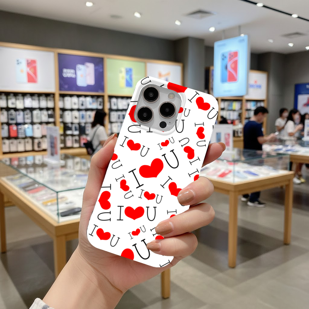 Valentines Day I Love You Heart Pattern Romantic Design iPhone 16 Pro and Pro Max Case