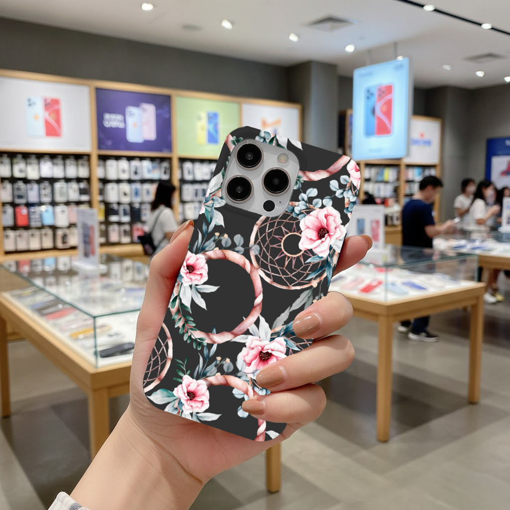 Boho Floral Dreamcatcher Pattern iPhone 16 Pro and Pro Max Case