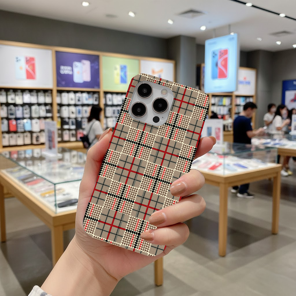 Red Black Geometric Tribal Pattern iPhone 16 Pro and Pro Max Case