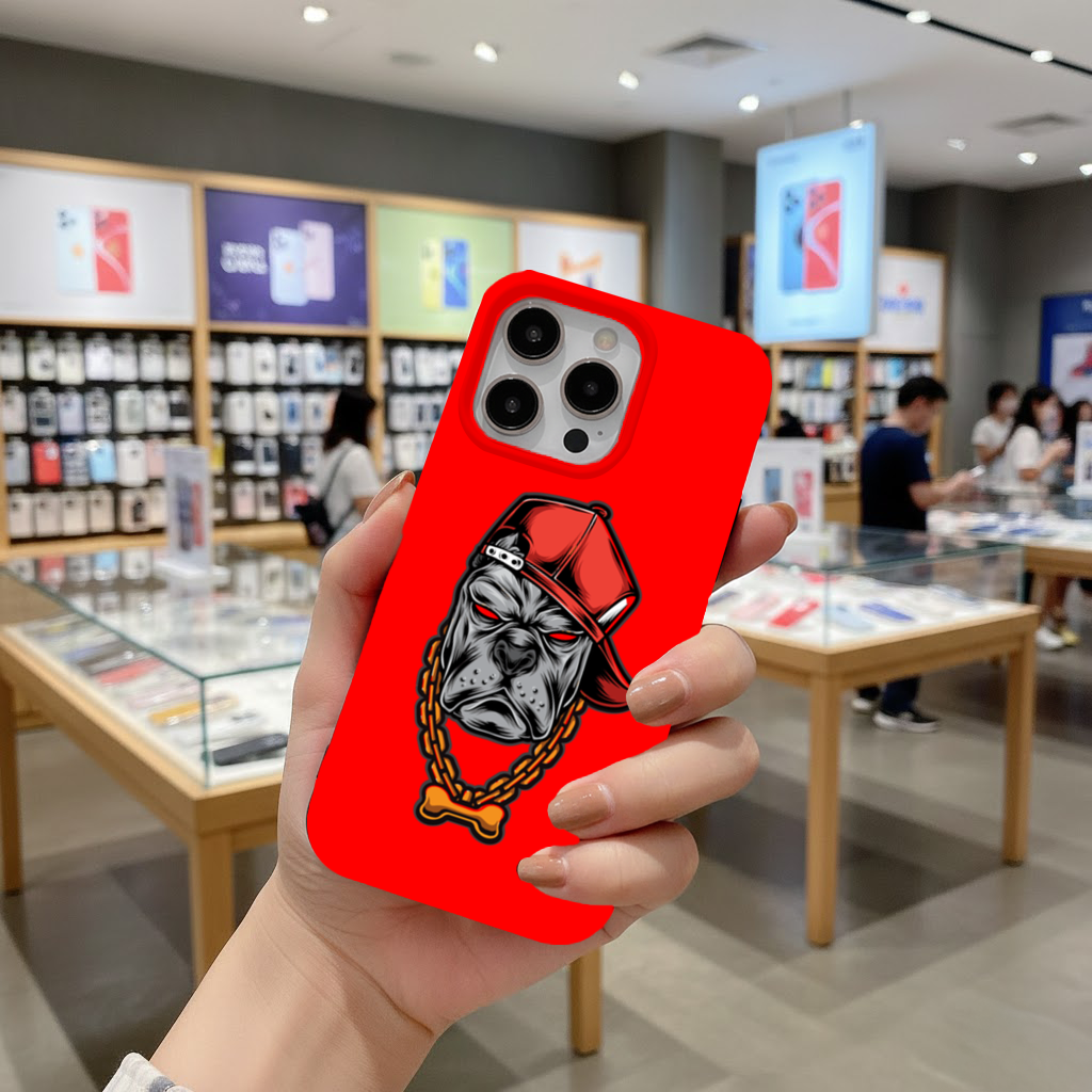 Hip Hop Style Gangster Dog Illustration iPhone 16 Pro and Pro Max Case
