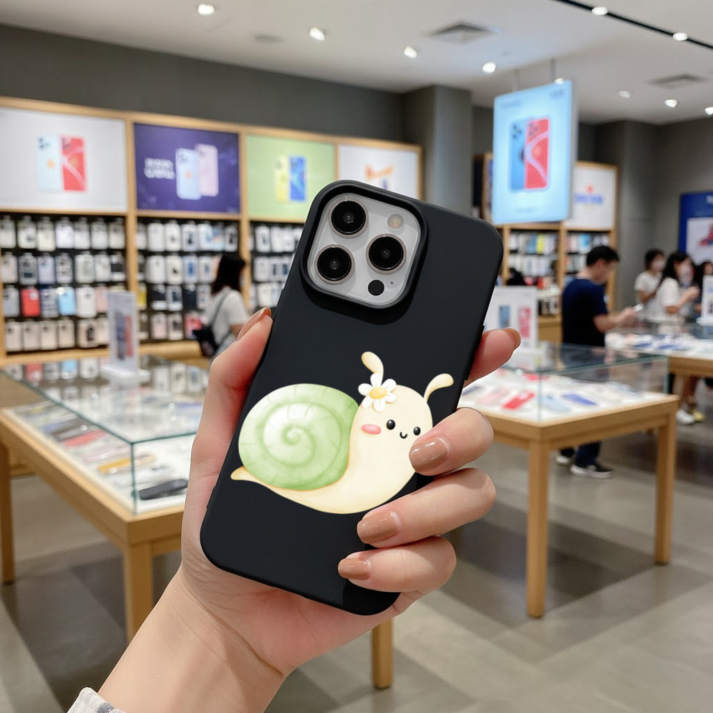 Cute Snail Illustration iPhone 16 Pro and Pro Max Case