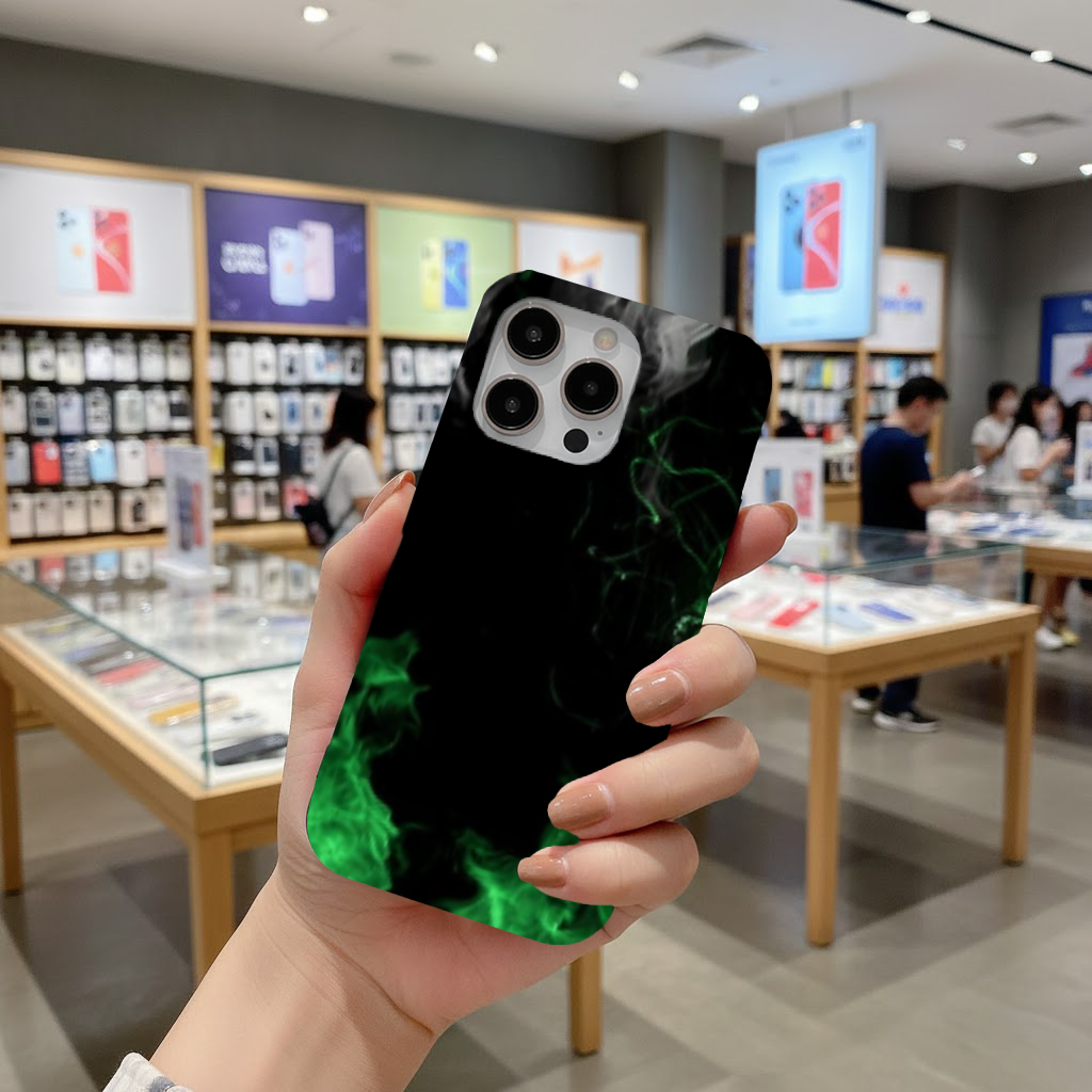 Green and black smokes iPhone 16 Pro and Pro Max Case