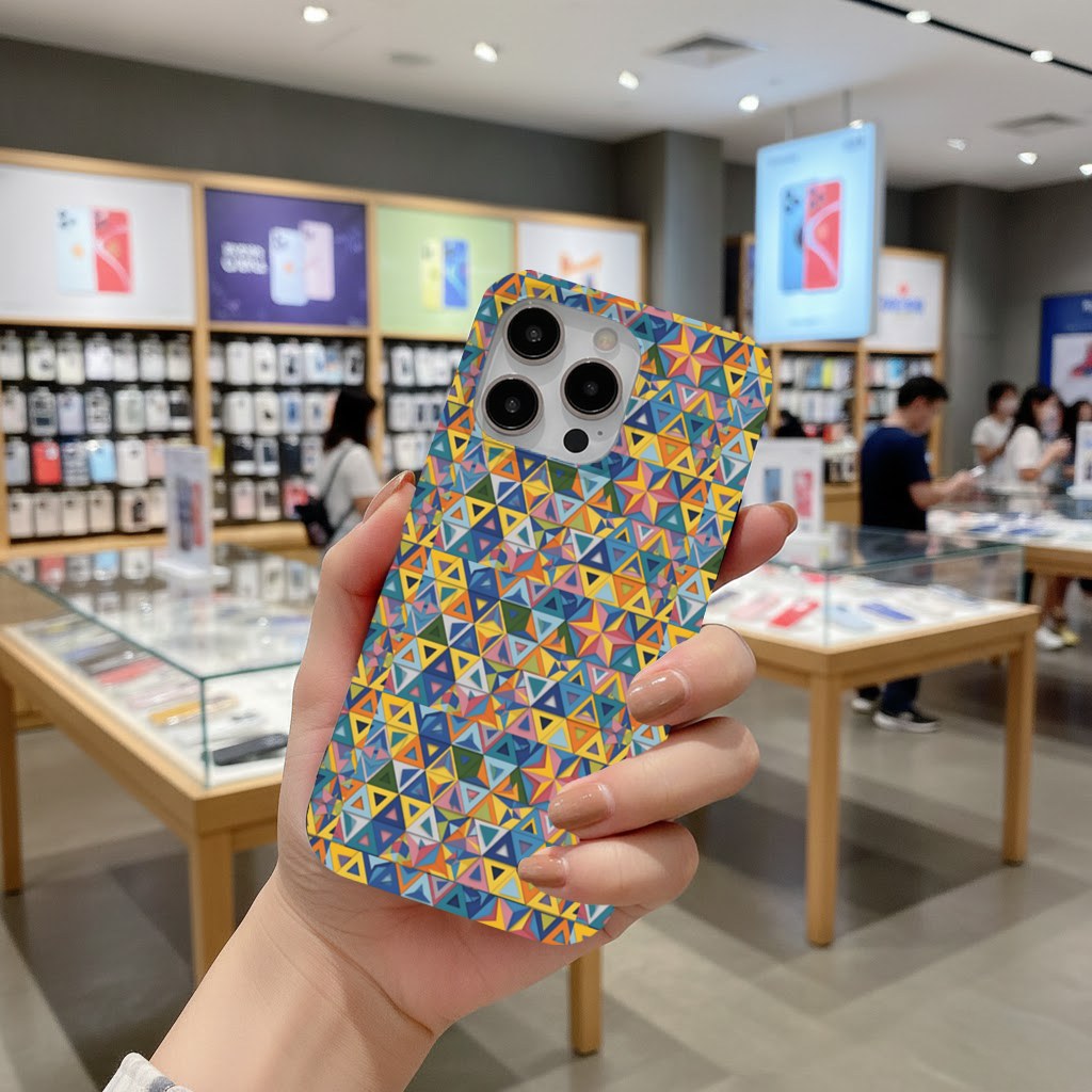 Rainbow triangle pattern iPhone 16 Pro and Pro Max Case