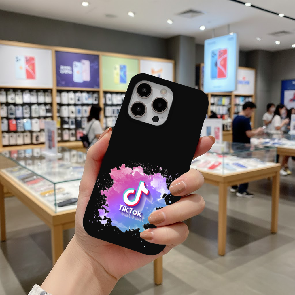 TikTok Logo with Watercolor Effect iPhone 16 Pro and Pro Max Case