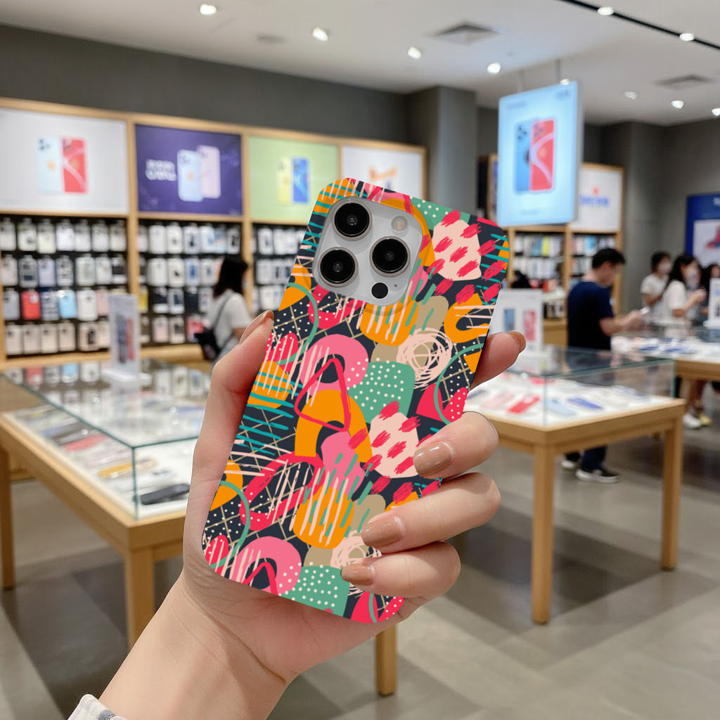 Abstract Geometric Doodle iPhone 16 Pro and Pro Max Case