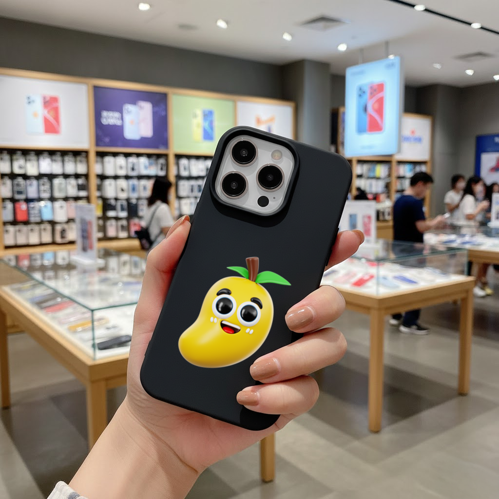 3D Kawaii Mango iPhone 16 Pro and Pro Max Case