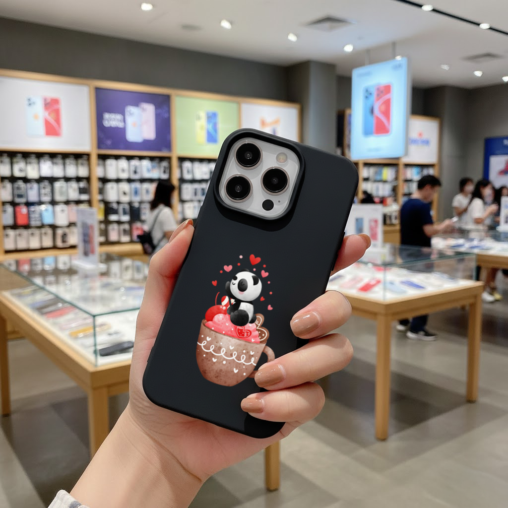 Kawaii Panda Coffee Time iPhone 16 Pro and Pro Max Case
