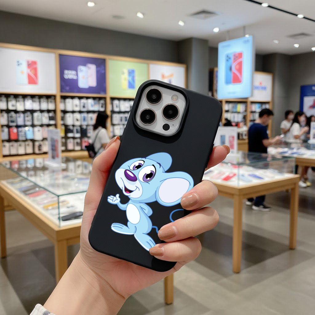 Cute Blue Mouse iPhone 16 Pro and Pro Max Case