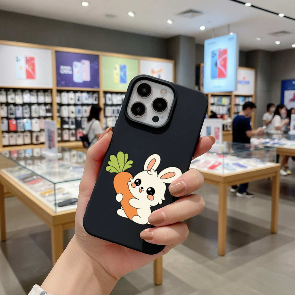 Kawaii Bunny with Carrot iPhone 16 Pro and Pro Max Case