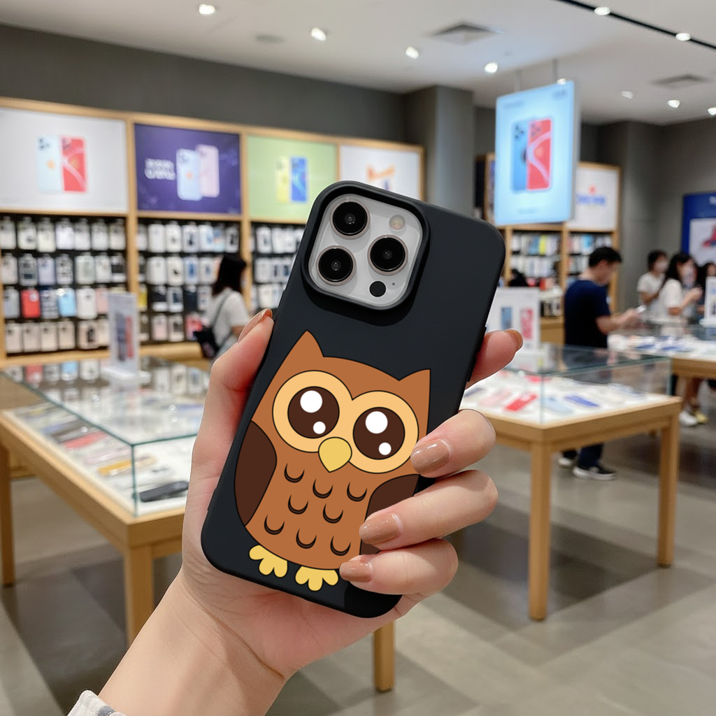 Cute Brown Owl iPhone 16 Pro and Pro Max Case